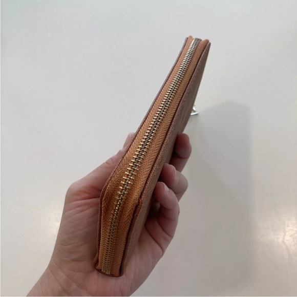 ELIMPAUL Brown Checkbook Coins Cards  Wallet Organizer - Picture 2 of 7